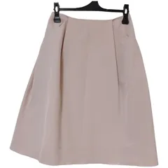  【美品】FOXEY NEW YORK　フォクシーニューヨーク　膝丈フレアスカート　ピンクベージュ　レディース　38 セレモニー　お祝い　上品　ハリ感　ポケット　オシャレ　人気完売【ZK95】