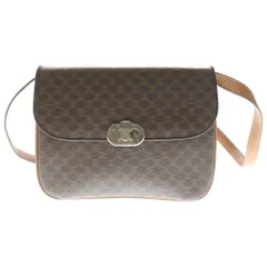 CELINE (セリーヌ) マカダム トリオンフ レザー ショルダーバッグ ブラウン