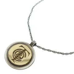 TIFFANY & Co. (ティファニー) コイントップネックレス ペンダント チェーン シルバー×ゴールド 18KT/Ag925 11g