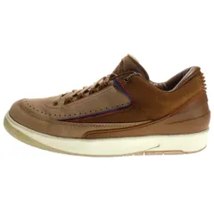 NIKE (ナイキ) ×TWO 18 AIR JORDAN 2 LOW RETRO SP ROCKY TAN/BRITISH TAN-GYM RED-TEAM ROYAL ツーエイティーン エアジョーダン 2 ローカットスニーカー DV7129-222