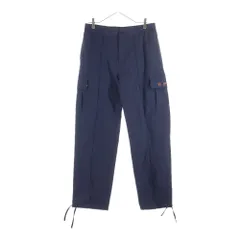 Paul Smith (ポールスミス) 23SS × POP TRADING COMPANY ポップトレーディングカンパニー ロゴエンブロイダリー ナイロン カーゴパンツ ネイビー 134Y