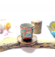 九谷焼 湯呑 湯飲み 三つ足 木米写し