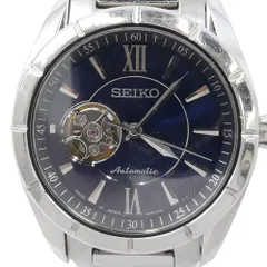 SEIKO セイコー 4R38-00F0 プレサージュ 裏スケルトン オートマチック 腕時計 シルバー系【中古】