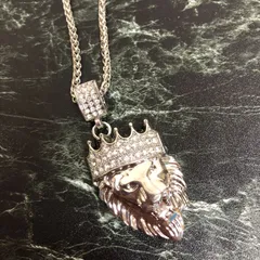 ライオンネックレス　シルバー　合金