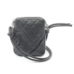 シャネル CHANEL ショルダーバッグ カンボンライン スモール ブラック レザー カンボンライン ポシェット レディース Used B