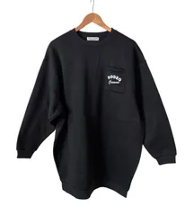 【美品】RODEO CROWNS ロデオクラウンズ　トレーナー　ロング丈　タグ付き　レディース　ブラック　黒　フリーサイズ【Z1747】