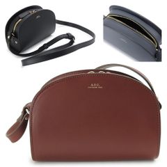 美品 希少品 A.P.C ラフィア レザーショルダーバッグ ハーフムーン 