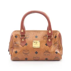 エム・シー・エム MCM ハンドバッグ ヴィセトス ブラウン/ブラック PVCコーティングキャンバス レザー ミニ ハンド レディース Used B