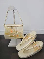 草履バッグセット 成人式 結婚式 フォーマル 草履 バッグ　ゴールド 　婦人和装
