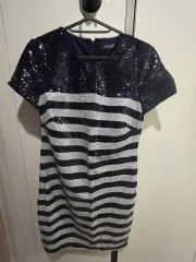 ローレン ラルフローレン スパンコール ボーダー柄 ONE PIECE 0