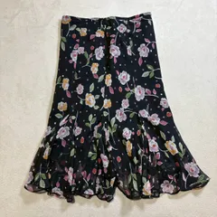 COMME CA DU MODE  花柄フレアスカート ロングスカート