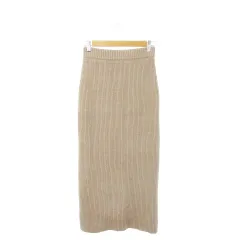 マーキュリーデュオ MERCURYDUO タイトスカート ニット ロング バックスリット 厚手 F グレージュ /AH15