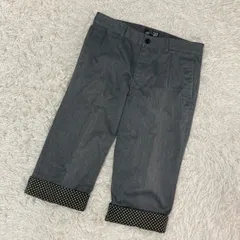BEAMS 裾ドット柄ハーフパンツ チャコール M オシャレ カジュアル