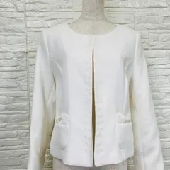 Raspberry Beret（ラズベリーベレー） ノーカラー フォーマルジャケット 15号（3L相当）アイボリー　5247