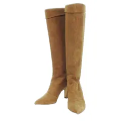 オデットエオディール Odette e Odile アローズ ロングブーツ ハイヒール ポインテッドトゥ スエード 23.5cm 茶 ブラウン /MN6 ■GY18