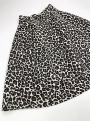 anatelier アナトリエ レオパードジャガードフレア スカート size38/白ｘ黒  ◇■レディース