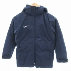 ナイキ NIKE 中綿ジャケット フード ジップアップ スウォッシュ S 140cm 紺 ネイビー 893827-451 /HO□ 0429 ■GY12 ☆AA★