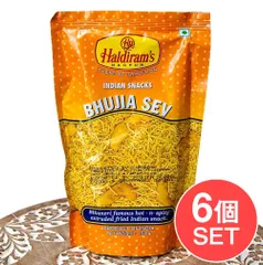 【6個セット】インドのお菓子 ひよこ豆粉で作ったヌードルスナック - ブジア セヴ - Bhujia Sev / セット