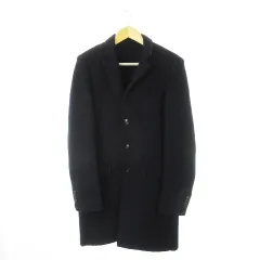 トミーヒルフィガー TOMMY HILFIGER チェスターコート ミドル丈 ウール 縮絨 フェルト S 紺 ネイビー M145110012 /CK8 ■GY11