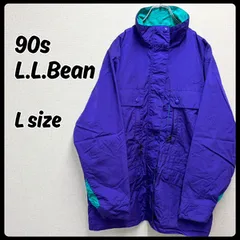 90s L.L.Bean ジャケット アウター マウンテンパーカー ナイロンジャケット Lサイズ パープル 古着 エルエルビーン