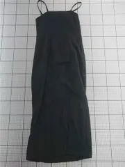 ◇ ⊂ ナイスクラップ NICE CLAUP キャミワンピース ブラック系 M レディース E  【1601150004390】