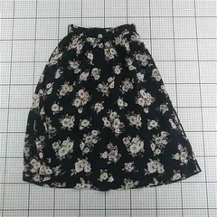 ◇ Θ プロポーションボディドレッシング PROPORTION BODY DRESSING 花柄スカート ブラック系 レディース E  【1601150004369】