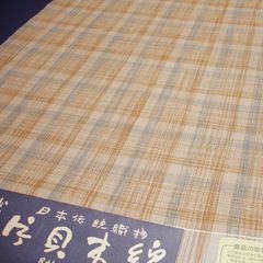 新品】紬 反物 ライトカーキ 網代織 新潟十日町 - メルカリ