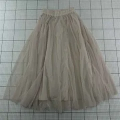 ◇ Θ アースミュージックアンドエコロジー earth music&ecology チュールスカート ライトベージュ レディース E  【1601150004802】