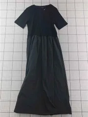 ◇ Θ コムサイズム COMME CA ISM 12-340K02 半袖切替ワンピース ブラック系 レディース E  【1601150004680】