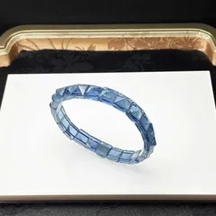 天然水晶★【80Aブルーアクアマリン】★ダイヤモンドカットブ バングル 天然石  8.4*8.1*5.9mm ZZ1917