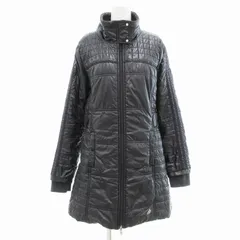 アディダス adidas 中綿コート スリーストライプス ロゴ ミドル ハーフ丈 L 黒 ブラック /AE