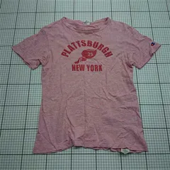 ◇ ⊂ チャンピオン Champion プラッツバーグ プリントTシャツ ピンク系 メンズS E  【1601150005564】