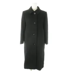 ヴェスティナ VESTINA 東京スタイル ステンカラーコート ロング カシミヤ 黒 ブラック /AO12 ■GY18