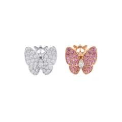 ヴァンクリ ピアス ドゥ パピヨン ピンクサファイア 34P 計0.88ct/ダイヤ 36P 計0.99ct K18WG/K18PG VCARO3M600のサムネイル
