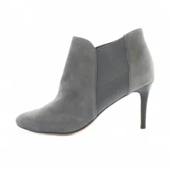 コールハーン COLE HAAN ブーティ ショートブーツ ポインテッドトゥ ロゴ スエード 8.5 26cm グレー ■GY18 /MQ