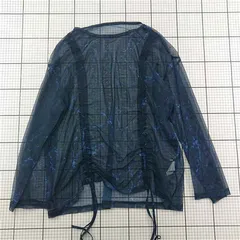 ◇ ⊂ エルノローズ Ellno Loset EL502044BW シアートップス ネイビー系 L レディース E  【1601150007162】