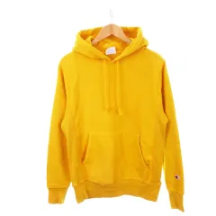 チャンピオン CHAMPION REVERSE WEAVE 復刻 青タグ プルパーカー 長袖 裏起毛 S 黄 イエロー /AH14 ■GY03