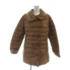 コルディア CORDIER ダウンコート ナイロン ダブル 長袖 ロゴ ロング 茶 ブラウン ■GY99 /MQ