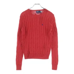 POLO RALPH LAUREN (ポロラルフローレン) ポニーロゴ刺繍 ニットセーター レッド 211891640029