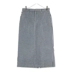tricot COMME des GARCONS (トリコ コム デ ギャルソン) 99SS ダブルポケット ギンガムチェック柄 ジップアップ ロングスカート レディース ブラック/ホワイト TS-1000430