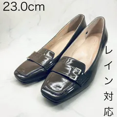 【新品 訳あり】【レイン対応】モードエジャコモ　クラシックデザインレインパンプス　23.0㎝　オーク