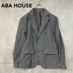 ABA HOUSE アバハウス テーラードジャケット グレー 2ボタン シャンブレー調 カジュアル ビジネス スーツ 仕事 事務 フォーマル シンプル 美シルエット メンズ 紳士服 上着 爽やか 清潔感 ★ ■◇
