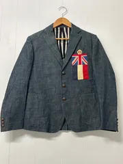 A エィス　テーラードジャケット　ストライプ　デニム　１