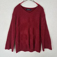 Nano base リブVネックニット　レディース　FREEサイズ