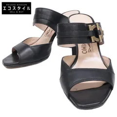 Salvatore Ferragamo サルヴァトーレフェラガモ DG016932 ガンチーニ レザー サンダル 5 1/2