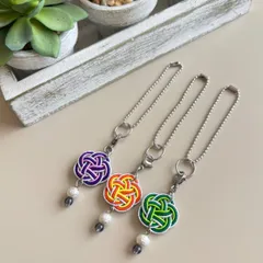 梅結び水引キーホルダー ファスナーチャーム 3個セット