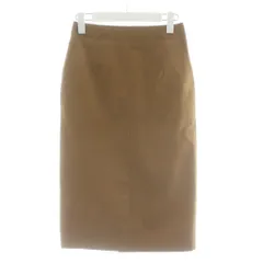 ユナイテッドアローズ UNITED ARROWS スカート 36 茶 ブラウン フェイクスエード タイトシルエット ミディ丈 無地 1524-215-4416 /PP ■GY03