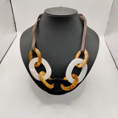 ネックレス　グレー✕ブラック✕ホワイト