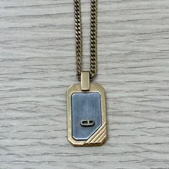 [Y1116]Christian Dior プレート ロゴネックレス ゴールド ヴィンテージ メンズ レディース