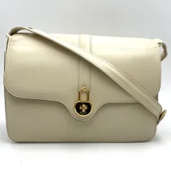 【お値下げしました！】GUCCI グッチ ショルダーバッグ レザー ホワイト ヴィンテージ オールドグッチ レディース メンズ ファッション ブランド USED